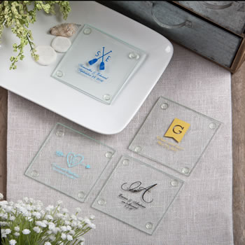 Stylish Coasters from Fashioncraft&reg;'s Silkscreened Monogram Collection