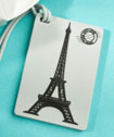 Eiffel Tower luggage tag favors