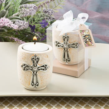 Cross design candle tea light holder from Fashioncraft&reg;