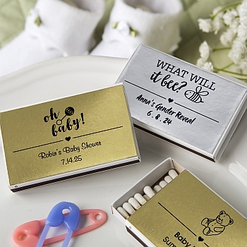 Personalized Metallics Collection Matchbox Favors (PACK OF 50)