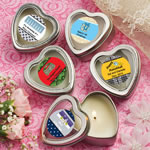<em>Design Your Own Collection</em> Scented Heart Shaped Travel Candles - Holiday Themed