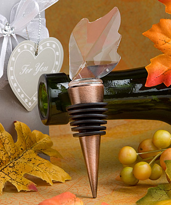 Choice Crystal Collection Leaf Wine Bottle Stoppers wedding favors