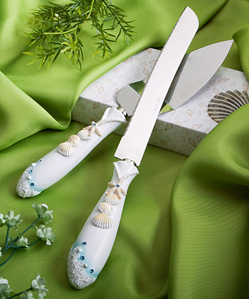 Finishing Touches Collection beach themed wedding cake knife and