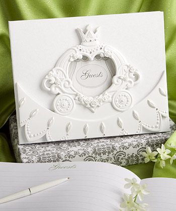 Fairy tale coach design wedding guest book from Fashioncraft 39s Finishing 