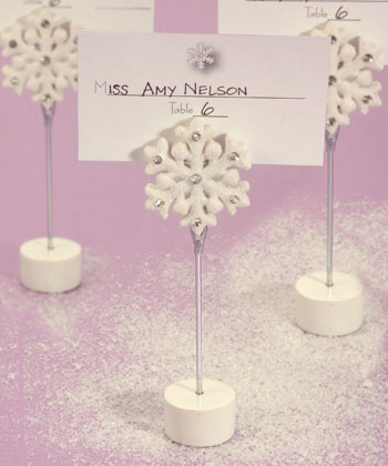 Let it snow Let it snow Let it snow with these snowflake place card 
