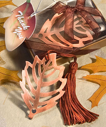 So give your guests a Fall themed bookmark favor that's truly a Fall 