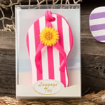 Flip Flop luggage Tags with striped design from gifts by Fashioncraft&reg;