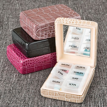 Luxurious Crocodile Design Pill Box With Mirror From Gifts By Interesting Decorative Pill Boxes Luxurious Crocodile Design Pill Box With Mirror From Gifts By Interesting Decorative Pill Boxes