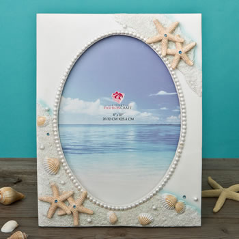 Glorious Hand painted Beach 8 x 10 frame from gifts by Fashioncraft&reg;