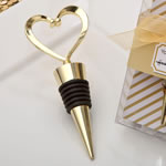 Gold heart design metal bottle stopper from Fashioncraft&reg;