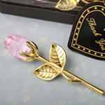 Choice Crystal Gold long stem pink Rose from Fashioncraft&reg;