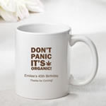 Personalized white ceramic coffee mug - cannabis design