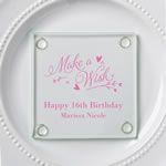 Personalized Stylish coasters from Fashioncraft&reg;- birthday design