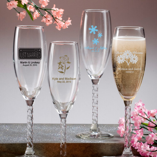 Personalized Champagne Flutes