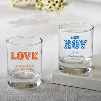 Personalized Shot glass or votive from Fashioncraft&reg;- marquee design