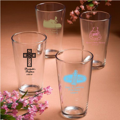 Personalized Pint Glassess Favors
