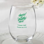 Personalized 9 oz Stemless Wine Glasses Graduation design