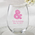 Personalized 9oz Stemless Wine Glasses From Fashioncraft&reg;- marquee design