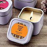 Personalized Expressions White scented travel Candle Tin