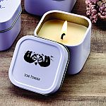 Design your own direct screen printed travel candle tin