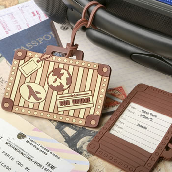 Vintage suitcase design luggage tag