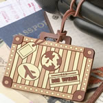 Vintage suitcase design luggage tag