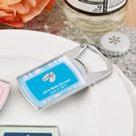 Personalized epoxy dome chrome silver metal  bottle opener
