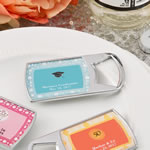 Personalized  epoxy dome chrome silver metal  bottle opener
