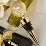 Personalized metallics collection gold metal wine bottle stopper