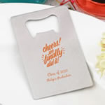 Personalized Graduation themed  Credit Card stainless steel bottle openers