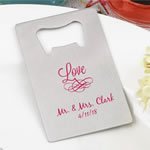 Design your own personalized Credit Card stainless steel bottle opener