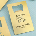 Gold Personalized  Credit Card  Stainless Steel Bottle Opener