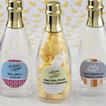 Design your own collection personalized acrylic champagne bottle with gold foil top