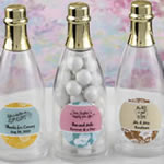 Design your own collection personalized acrylic champagne bottle with gold foil top