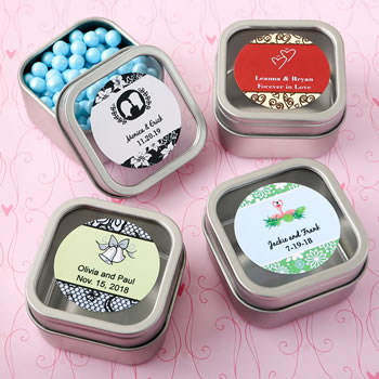 <em>Personalized Expressions Collection</em> Clear Top Mint Tin Favors