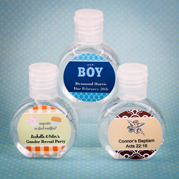 Personalized expressions hand sanitizer favor