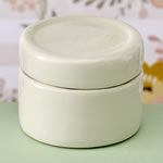 Perfectly plain collection Ceramic trinket jar with Epoxy dome