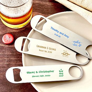 Design your own collection screen printed  7 inch stainless steel bartenders bottle opener