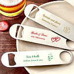 Design your own collection screen printed 7 inch  stainless steel bartenders bottle opener