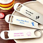 Design your own collection screen printed  7 inch stainless steel bartenders bottle opener