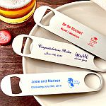 Design your own collection 7 inch  screen printed stainless steel bartenders bottle opener