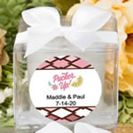 Personalized tropical collection candle favors