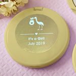 Personalized metallics collection compact mirror - wedding