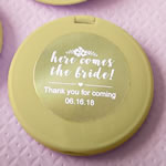 Personalized metallics collection Gold compact mirror - wedding