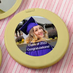personalized  Gold compact mirror - birthday design