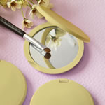 <em>Perfectly Plain Collection</em> Gold  Compact Mirror