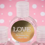 Personalized metallics hand sanitizer favor 62% alcohol , 60 ml size