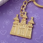 Gold castle key chain