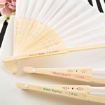 personalized white silk folding fan from Fashioncraft&reg;