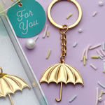 Gold umbrella key chain